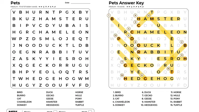 Printable Word Search Puzzles: Free PDF Sheets