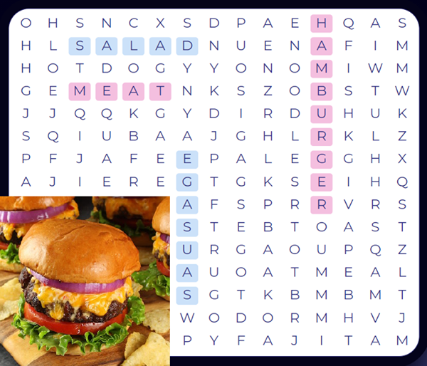 Food Word Search Puzzle