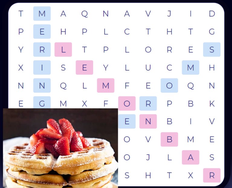 Aug, 24 Waffle Day with Word Search