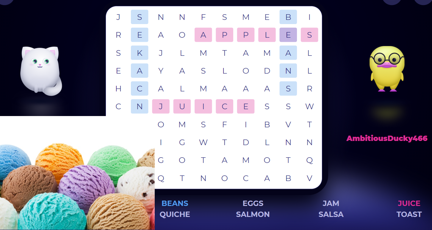 Today is National Eat Ice Cream for Breakfast Day The Word Search Battle