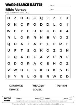 Printable Bible Verses Word Search