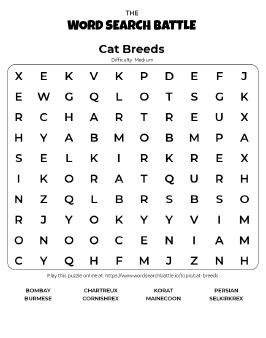 Cat Breeds Puzzle  Biology Learning Game