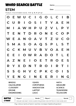 Printable STEM Word Search
