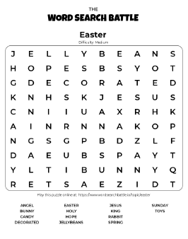 Printable Easter Word Search